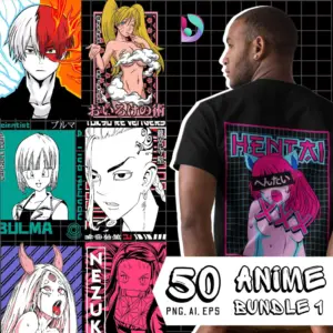 Anime T Shirt Design Bundle