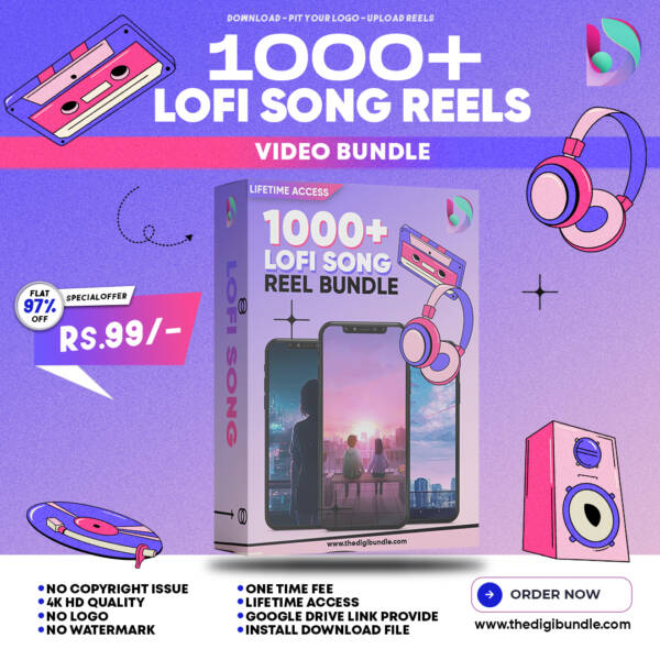 1000+ Lofi Song Reels Bundle