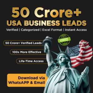 50 Crore Plus Verified USA Businesses Leads Database (Lifetime Access)
